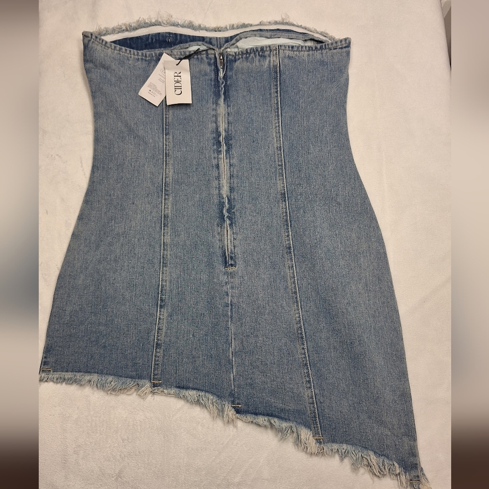 Cider Strapless Denim Dress - Picture 10 of 16